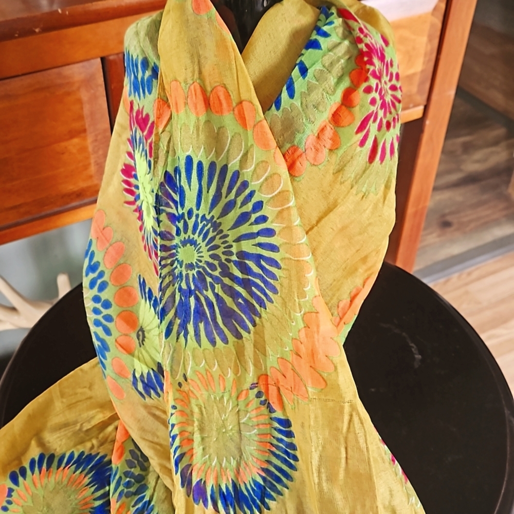 Scarf 21x67 inches bright colors